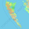 Haida Gwaii topographic map, elevation, terrain