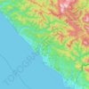 Sotsji topographic map, elevation, terrain