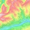Brigels topographic map, elevation, terrain