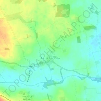 Patrick Brompton topographic map, elevation, terrain