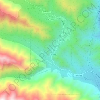 Lytle Creek topographic map, elevation, terrain