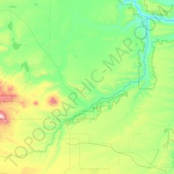 Arrow Creek topographic map, elevation, terrain