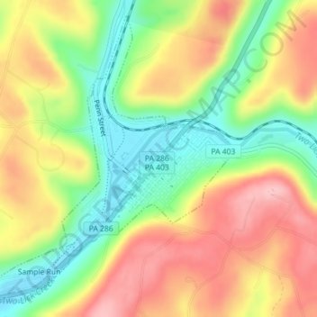 Clymer topographic map, elevation, terrain