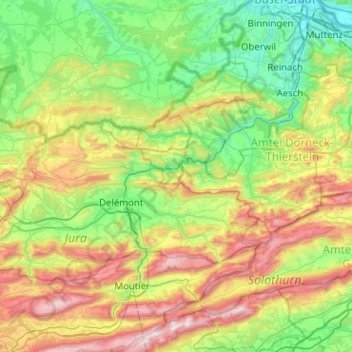 Birs topographic map, elevation, terrain