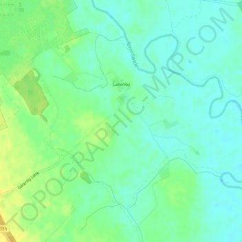 Gatenby topographic map, elevation, terrain