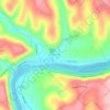 Tidioute topographic map, elevation, terrain