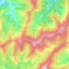 Piódão topographic map, elevation, terrain