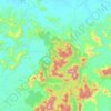 Pinoh Selatan topographic map, elevation, terrain