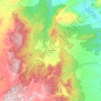 Tazouta topographic map, elevation, terrain