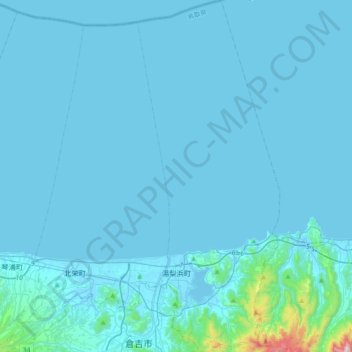 Yurihama topographic map, elevation, terrain