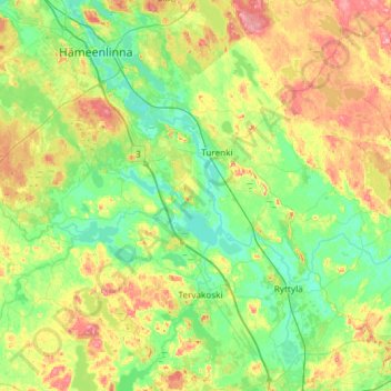 Janakkala topographic map, elevation, terrain
