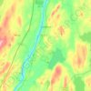 Vassalboro topographic map, elevation, terrain