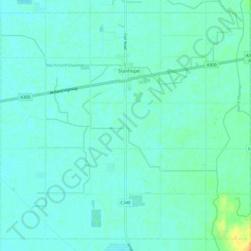 Stanhope topographic map, elevation, terrain