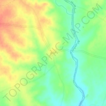 Qaim topographic map, elevation, terrain