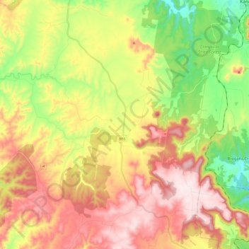 Ilford topographic map, elevation, terrain