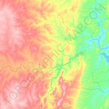 Jaribuni ward topographic map, elevation, terrain