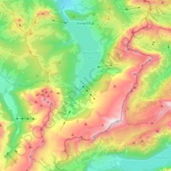 Innerthal topographic map, elevation, terrain