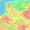Hauts-de-France topographic map, elevation, terrain