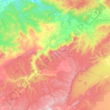 Beni Snous topographic map, elevation, terrain