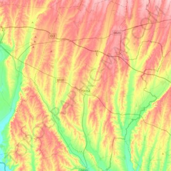 Havsa topographic map, elevation, terrain