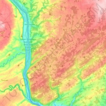 Kingwood Township topographic map, elevation, terrain
