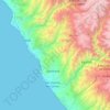 Cañete topographic map, elevation, terrain