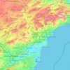 Alicante topographic map, elevation, terrain