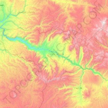 Charsadda topographic map, elevation, terrain