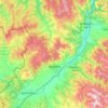Vranje topographic map, elevation, terrain