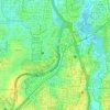 Pesanggrahan topographic map, elevation, terrain