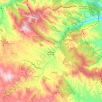 San Pedro Manrique topographic map, elevation, terrain