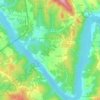 Medas topographic map, elevation, terrain