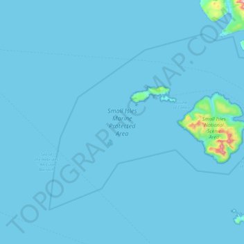 Small Isles Marine Protected Area topographic map, elevation, terrain