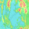 Lake Gordon topographic map, elevation, terrain