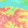 Tcheboksary topographic map, elevation, terrain