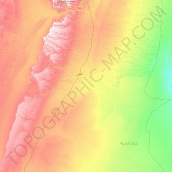 Al Aflaj topographic map, elevation, terrain