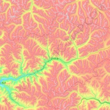 Mamba topographic map, elevation, terrain