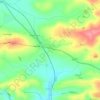 Copplestone topographic map, elevation, terrain