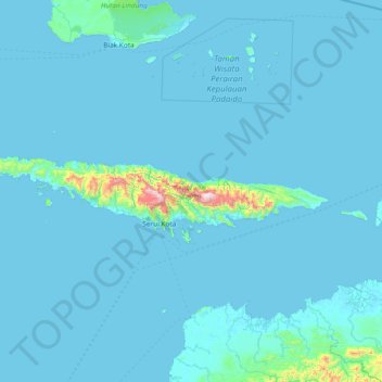 Pulau Sorenarwa topographic map, elevation, terrain