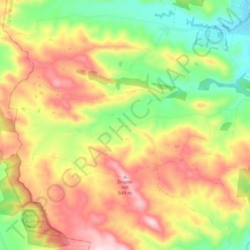 Castle Creek topographic map, elevation, terrain