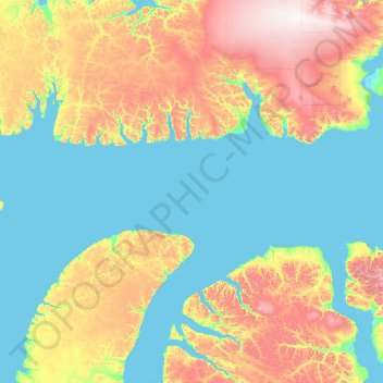 Lancaster Sound topographic map, elevation, terrain