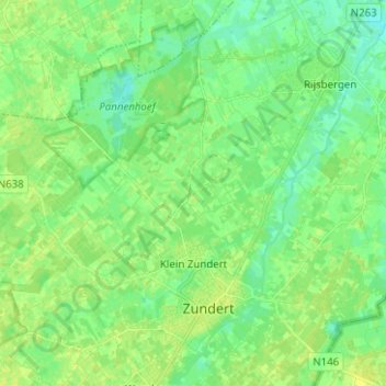 Klein Zundert topographic map, elevation, terrain