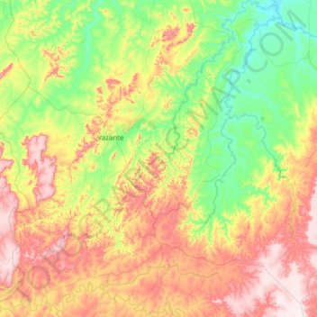 Lagamar topographic map, elevation, terrain