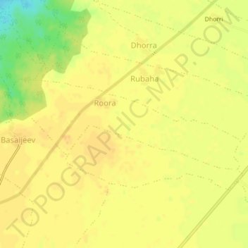 Rura topographic map, elevation, terrain