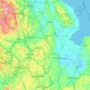 East Midlands topographic map, elevation, terrain