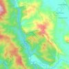 Leuser topographic map, elevation, terrain