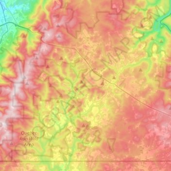 Wharton Township topographic map, elevation, terrain