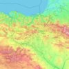 Paese basco (Euskal Herria) topographic map, elevation, terrain
