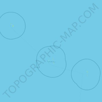 Tokelau topographic map, elevation, terrain