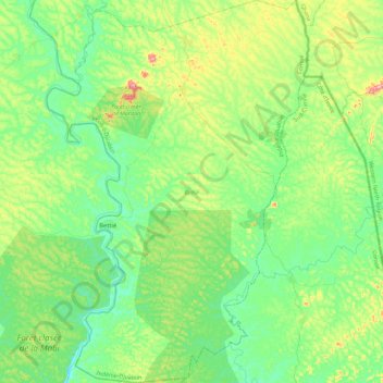 Bettié topographic map, elevation, terrain